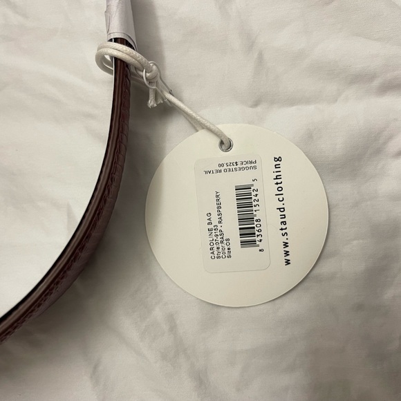 STAUD Caroline Bag in Raspberry - Picture 7 of 11